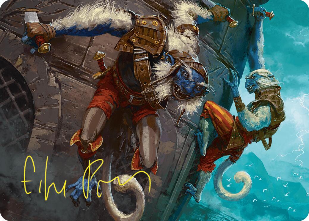 Goblin Boarders Art Card (11/54) (Gold-Stamped Signature) [Foundations Art Series] | Gaming Infinity