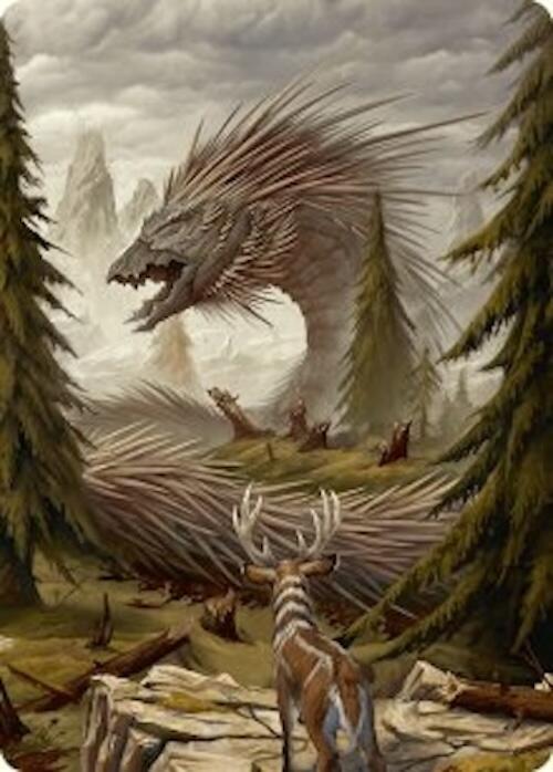 Quilled Greatwurm Art Card (44/54) [Foundations Art Series] | Gaming Infinity