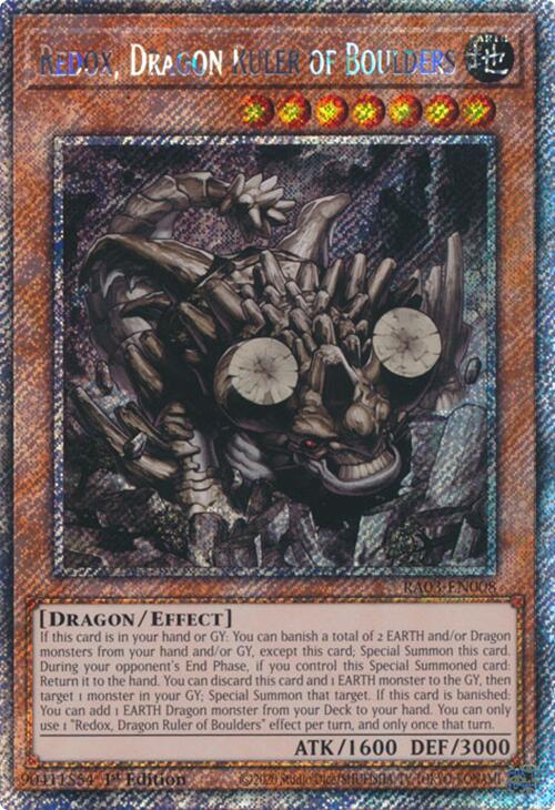 Redox, Dragon Ruler of Boulders (Platinum Secret Rare) [RA03-EN008] Platinum Secret Rare | Gaming Infinity