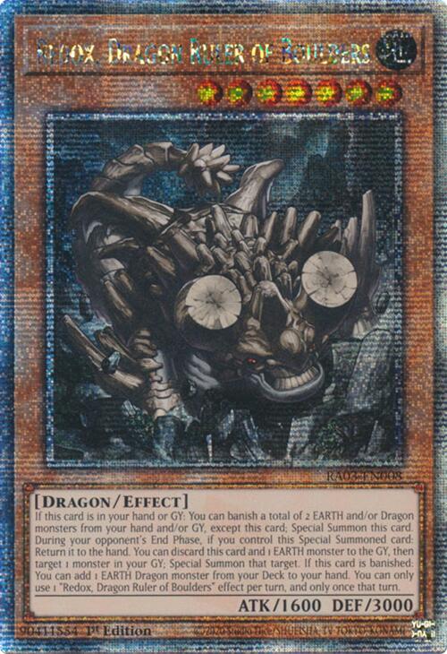 Redox, Dragon Ruler of Boulders (Quarter Century Secret Rare) [RA03-EN008] Quarter Century Secret Rare | Gaming Infinity