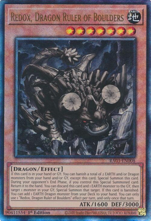 Redox, Dragon Ruler of Boulders (UTR) [RA03-EN008] Prismatic Ultimate Rare | Gaming Infinity