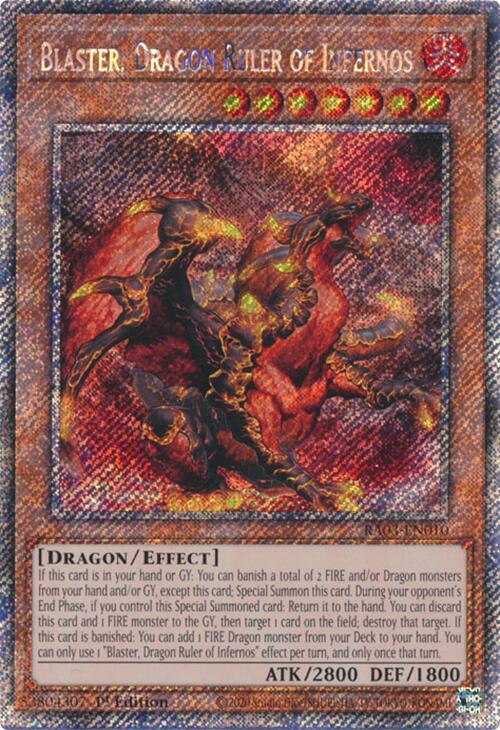 Blaster, Dragon Ruler of Infernos (Platinum Secret Rare) [RA03-EN010] Platinum Secret Rare | Gaming Infinity