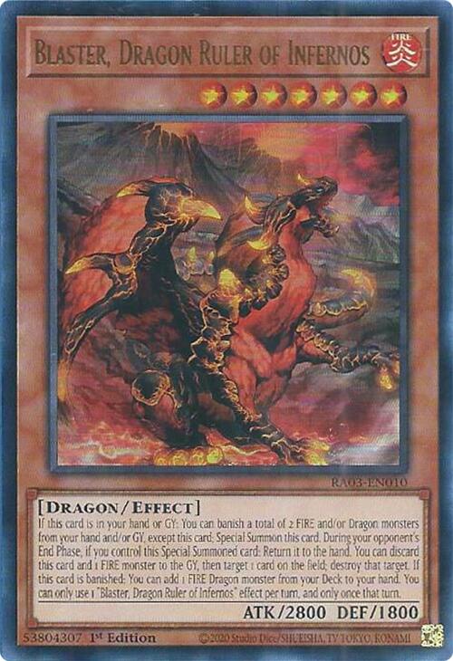 Blaster, Dragon Ruler of Infernos (UR) [RA03-EN010] Ultra Rare | Gaming Infinity