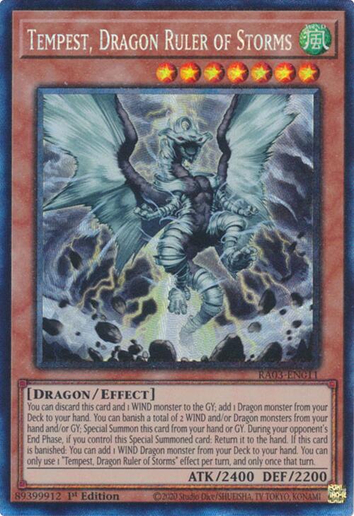 Tempest, Dragon Ruler of Storms (CR) [RA03-EN011] Prismatic Collector's Rare | Gaming Infinity