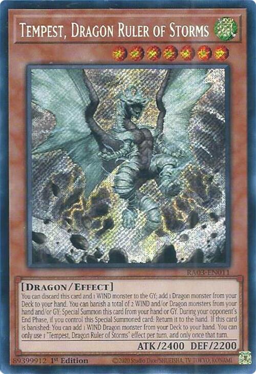 Tempest, Dragon Ruler of Storms (Secret Rare) [RA03-EN011] Secret Rare | Gaming Infinity