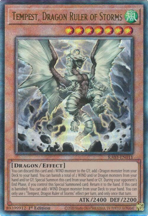 Tempest, Dragon Ruler of Storms (UTR) [RA03-EN011] Prismatic Ultimate Rare | Gaming Infinity