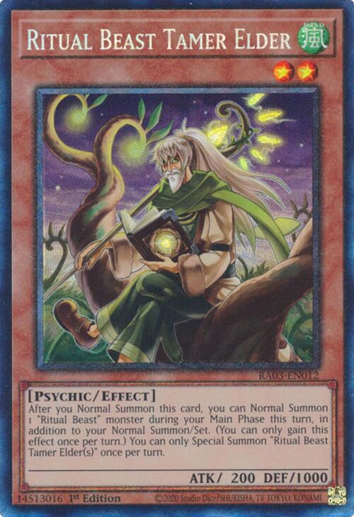 Ritual Beast Tamer Elder (CR) [RA03-EN012] Prismatic Collector's Rare | Gaming Infinity