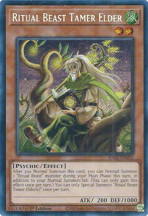 Ritual Beast Tamer Elder (Secret Rare) [RA03-EN012] Secret Rare | Gaming Infinity