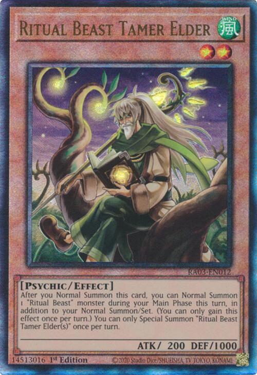 Ritual Beast Tamer Elder (UTR) [RA03-EN012] Prismatic Ultimate Rare | Gaming Infinity