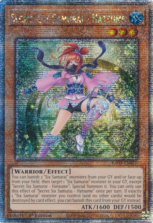 Secret Six Samurai - Hatsume (Quarter Century Secret Rare) [RA03-EN016] Quarter Century Secret Rare | Gaming Infinity