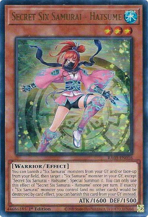 Secret Six Samurai - Hatsume (UR) [RA03-EN016] Ultra Rare | Gaming Infinity