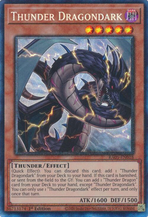 Thunder Dragondark (CR) [RA03-EN018] Prismatic Collector's Rare | Gaming Infinity