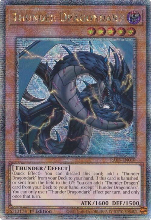 Thunder Dragondark (Quarter Century Secret Rare) [RA03-EN018] Quarter Century Secret Rare | Gaming Infinity