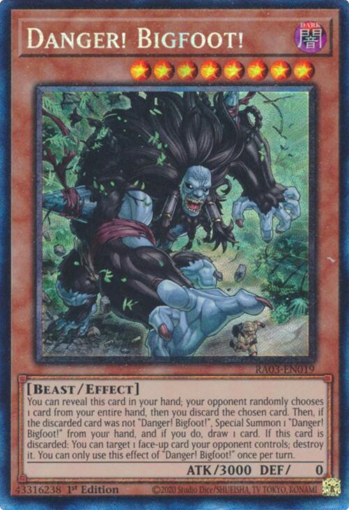 Danger! Bigfoot! (CR) [RA03-EN019] Prismatic Collector's Rare | Gaming Infinity