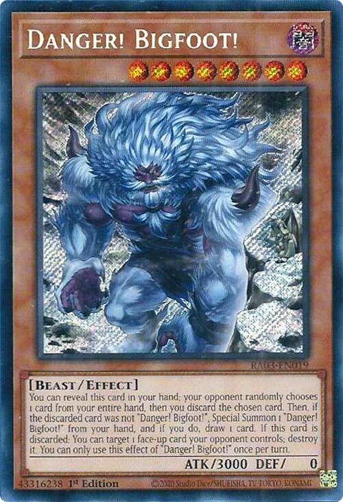 Danger! Bigfoot! (Alternate Art) (Secret Rare) [RA03-EN019] Secret Rare | Gaming Infinity