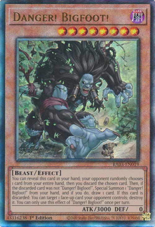 Danger! Bigfoot! (UTR) [RA03-EN019] Prismatic Ultimate Rare | Gaming Infinity