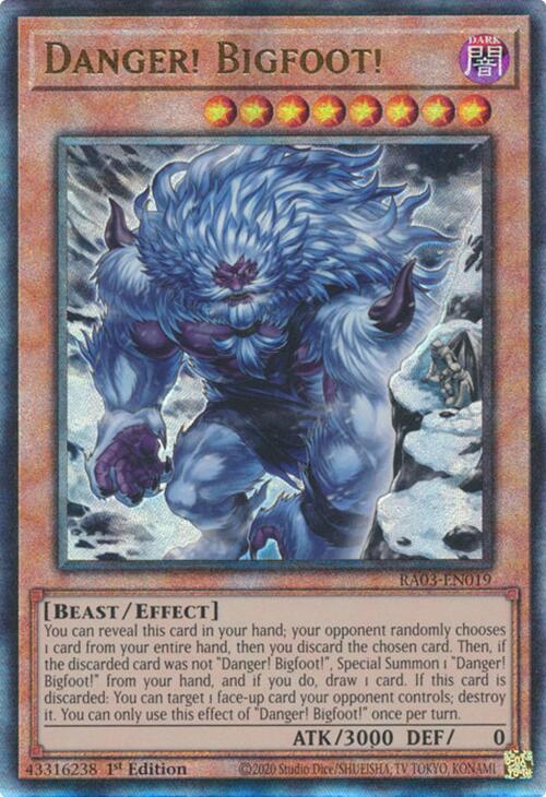 Danger! Bigfoot! (Alternate Art) (UTR) [RA03-EN019] Prismatic Ultimate Rare | Gaming Infinity