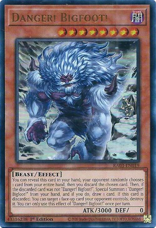 Danger! Bigfoot! (Alternate Art) (UR) [RA03-EN019] Ultra Rare | Gaming Infinity