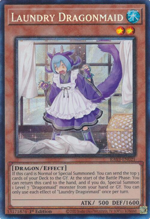 Laundry Dragonmaid (CR) [RA03-EN021] Prismatic Collector's Rare | Gaming Infinity