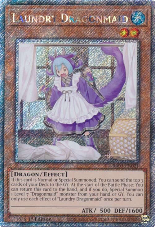 Laundry Dragonmaid (Platinum Secret Rare) [RA03-EN021] Platinum Secret Rare | Gaming Infinity