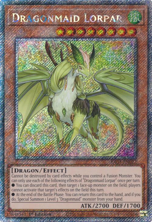 Dragonmaid Lorpar (Platinum Secret Rare) [RA03-EN022] Platinum Secret Rare | Gaming Infinity