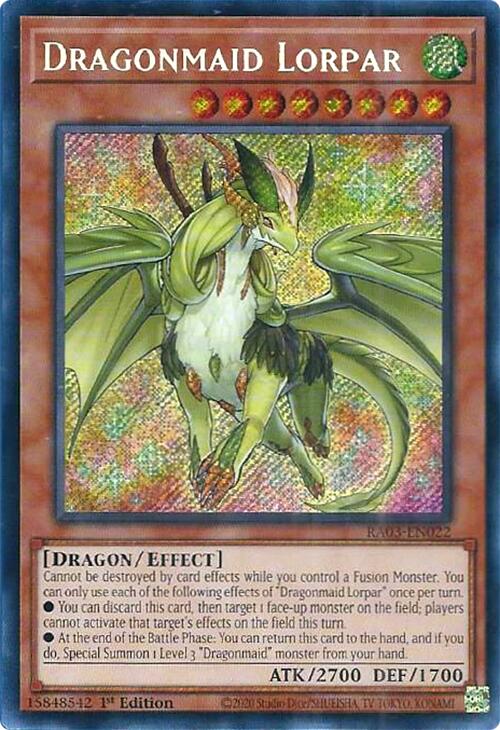 Dragonmaid Lorpar (Secret Rare) [RA03-EN022] Secret Rare | Gaming Infinity