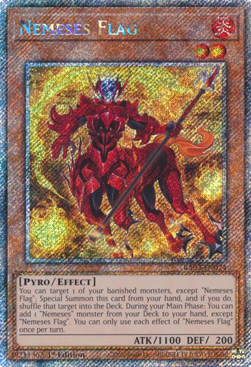 Nemeses Flag (Platinum Secret Rare) [RA03-EN024] Platinum Secret Rare | Gaming Infinity