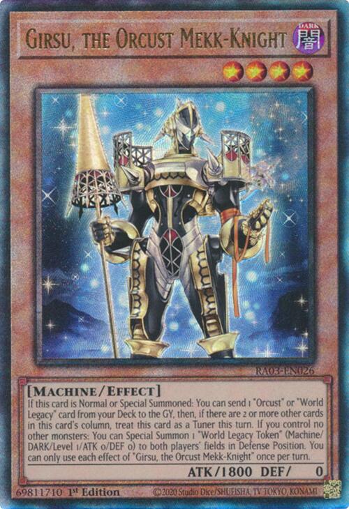 Girsu, the Orcust Mekk-Knight (UTR) [RA03-EN026] Prismatic Ultimate Rare | Gaming Infinity