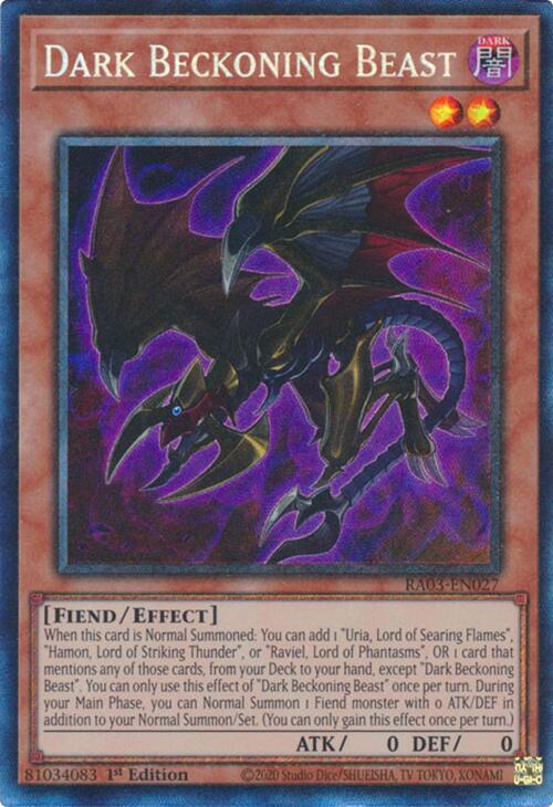 Dark Beckoning Beast (CR) [RA03-EN027] Prismatic Collector's Rare | Gaming Infinity