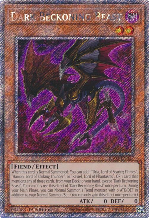 Dark Beckoning Beast (Platinum Secret Rare) [RA03-EN027] Platinum Secret Rare | Gaming Infinity