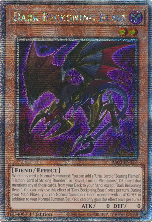 Dark Beckoning Beast (Quarter Century Secret Rare) [RA03-EN027] Quarter Century Secret Rare | Gaming Infinity