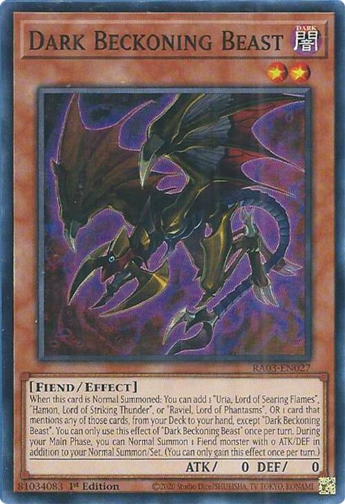 Dark Beckoning Beast [RA03-EN027] Super Rare | Gaming Infinity