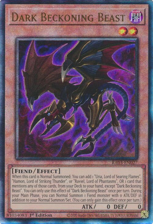 Dark Beckoning Beast (UTR) [RA03-EN027] Prismatic Ultimate Rare | Gaming Infinity