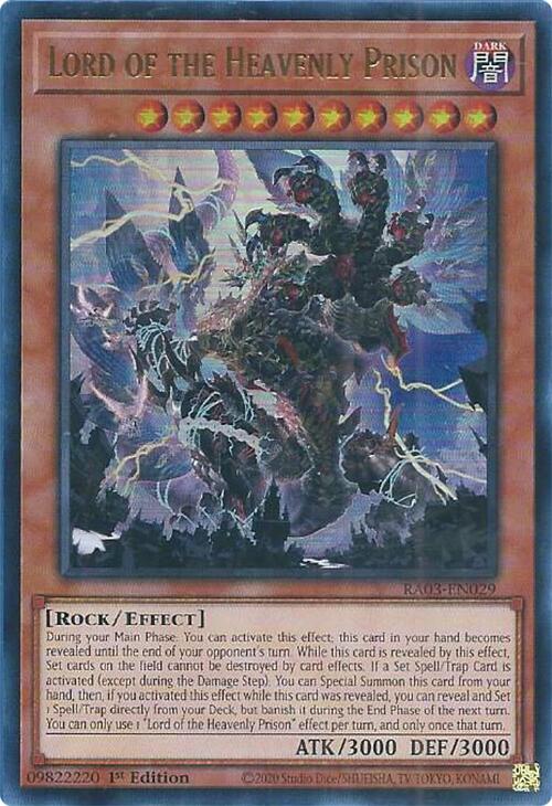 Lord of the Heavenly Prison (UR) [RA03-EN029] Ultra Rare | Gaming Infinity