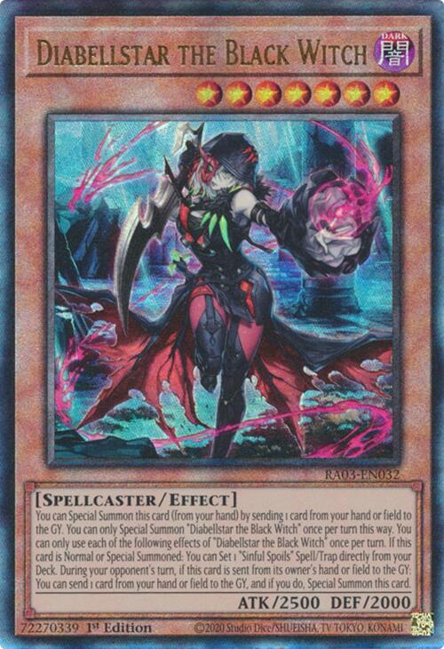 Diabellstar the Black Witch (UTR) [RA03-EN032] Prismatic Ultimate Rare | Gaming Infinity