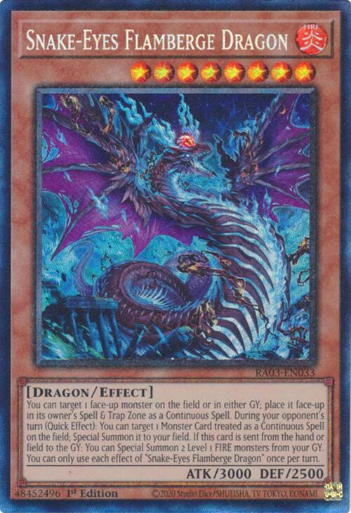 Snake-Eyes Flamberge Dragon (CR) [RA03-EN033] Prismatic Collector's Rare | Gaming Infinity