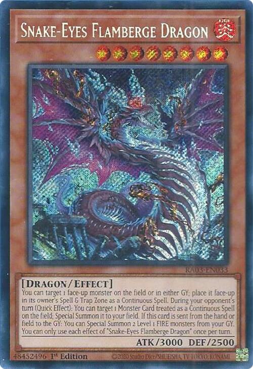 Snake-Eyes Flamberge Dragon (Secret Rare) [RA03-EN033] Secret Rare | Gaming Infinity