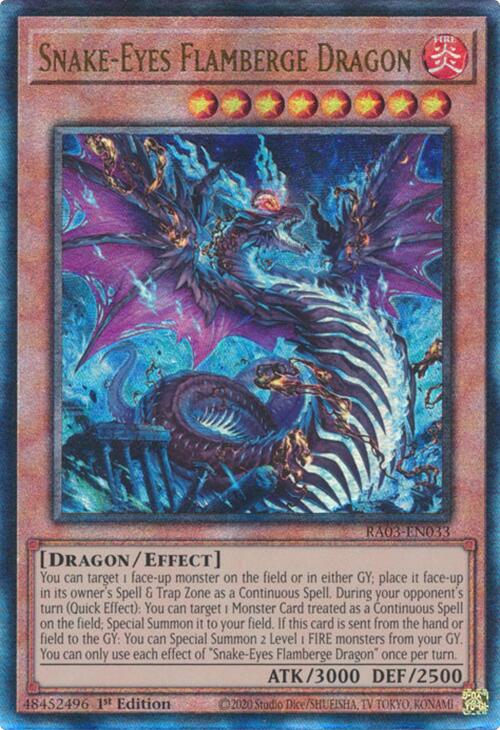 Snake-Eyes Flamberge Dragon (UTR) [RA03-EN033] Prismatic Ultimate Rare | Gaming Infinity