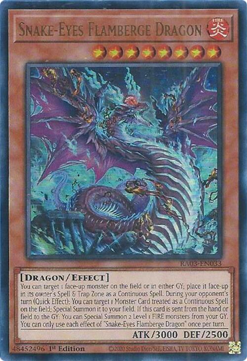 Snake-Eyes Flamberge Dragon (UR) [RA03-EN033] Ultra Rare | Gaming Infinity