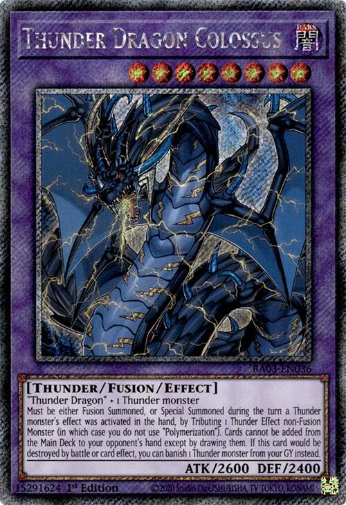 Thunder Dragon Colossus (Platinum Secret Rare) [RA03-EN036] Platinum Secret Rare | Gaming Infinity