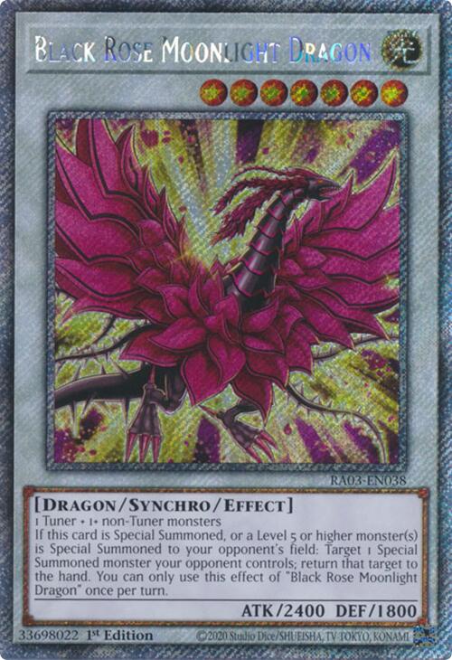 Black Rose Moonlight Dragon (Platinum Secret Rare) [RA03-EN038] Platinum Secret Rare | Gaming Infinity