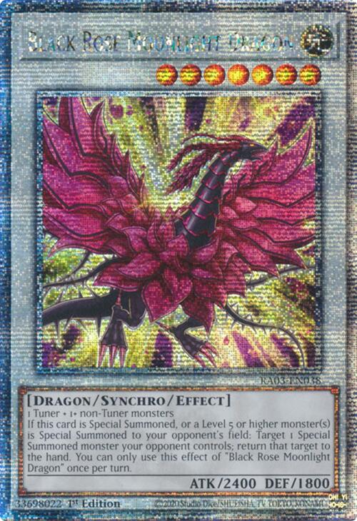 Black Rose Moonlight Dragon (Quarter Century Secret Rare) [RA03-EN038] Quarter Century Secret Rare | Gaming Infinity