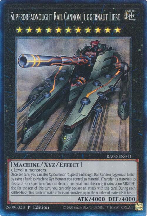 Superdreadnought Rail Cannon Juggernaut Liebe (CR) [RA03-EN041] Prismatic Collector's Rare | Gaming Infinity