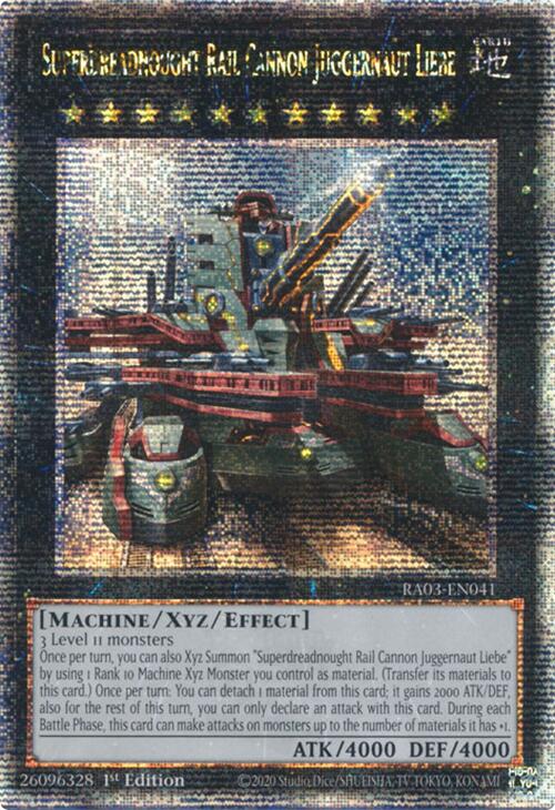 Superdreadnought Rail Cannon Juggernaut Liebe (Alternate Art) (Quarter Century Secret Rare) [RA03-EN041] Quarter Century Secret Rare | Gaming Infinity