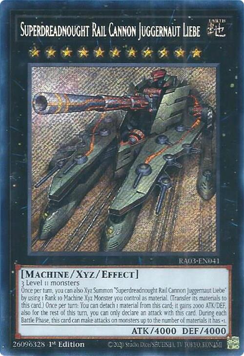 Superdreadnought Rail Cannon Juggernaut Liebe (Secret Rare) [RA03-EN041] Secret Rare | Gaming Infinity