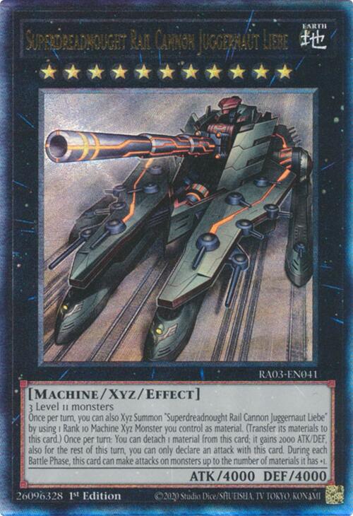 Superdreadnought Rail Cannon Juggernaut Liebe (UTR) [RA03-EN041] Prismatic Ultimate Rare | Gaming Infinity