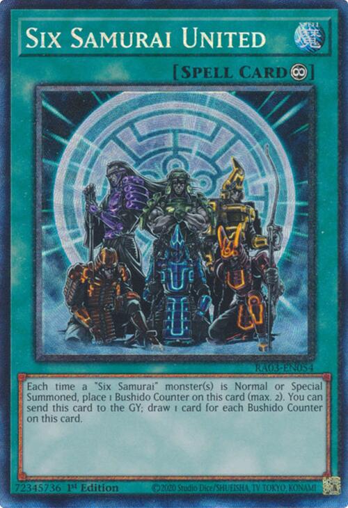 Six Samurai United (CR) [RA03-EN054] Prismatic Collector's Rare | Gaming Infinity