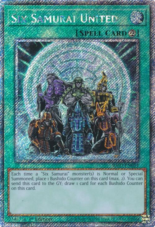 Six Samurai United (Platinum Secret Rare) [RA03-EN054] Platinum Secret Rare | Gaming Infinity