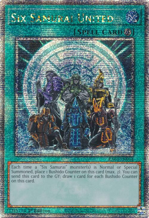 Six Samurai United (Quarter Century Secret Rare) [RA03-EN054] Quarter Century Secret Rare | Gaming Infinity