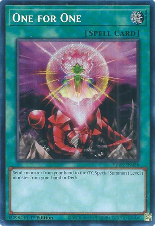One for One (Secret Rare) [RA03-EN056] Secret Rare | Gaming Infinity